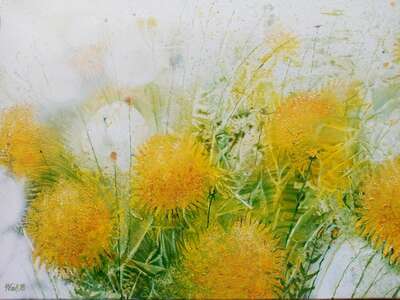Ölbilder "Pusteblumen" Öl auf Leinwand, 100x140cm